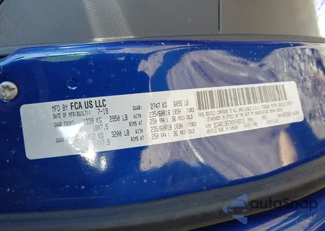 2019 Chrysler Pacifica Touring L z USA, uszkodzony, nr VIN 2C4RC1BG7KR746615